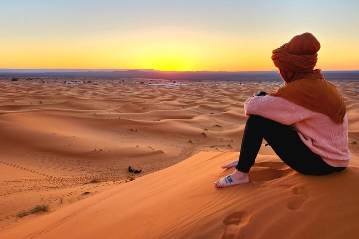 Övernattningsupplevelse från Merzouga i Dunes of Erg Chebbi
