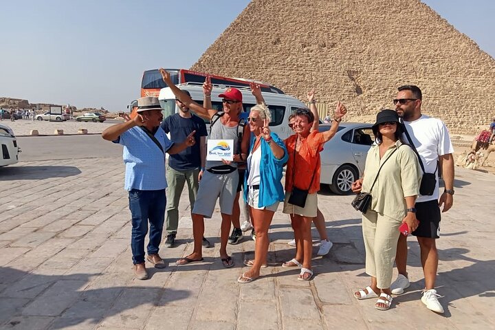Grand Egyptian Museum, pyramiderna och sfinxen från Sharm el Sheikh