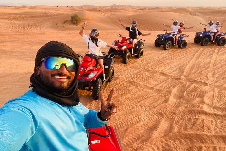 Dubai Self-Drive Quad Bike, Camels, Stargazing & 5* BBQ Al Khayma