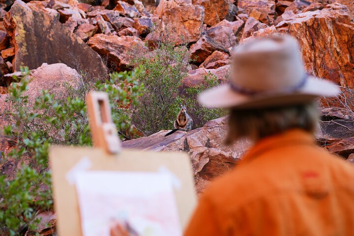 Simpsons Gap Sunset : Corso di pittura ad acquerello w. Piatto snack