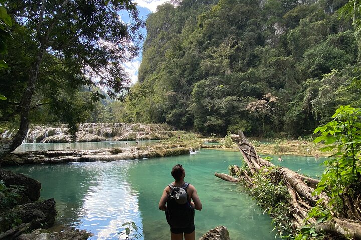 Geniet van de natuurlijke zwembaden van Semuc Champey + de Lanquin-grotten - Tour vanuit Coban