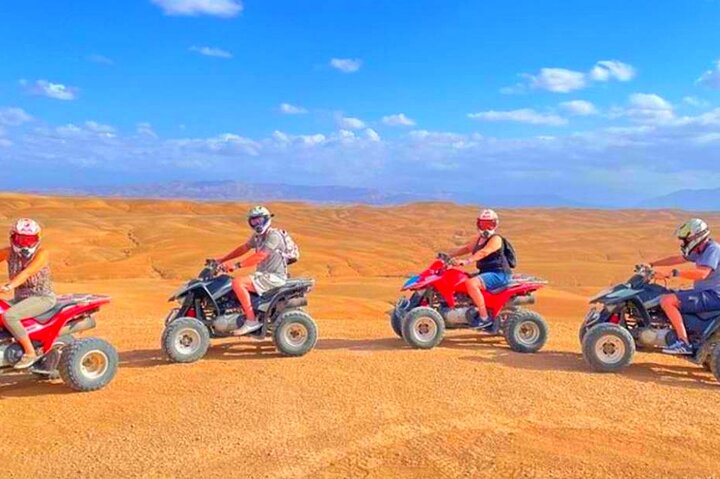 Agafay Desert Dinner Show with Quad Bike and Sunset Camel Ride