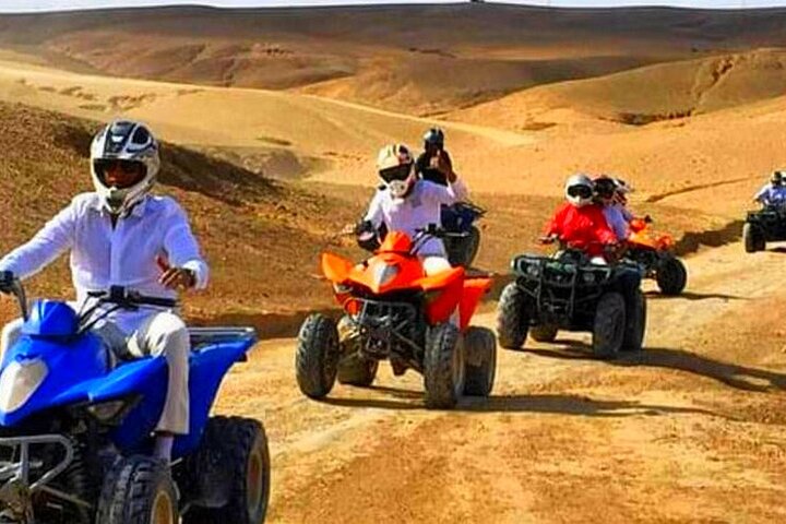 Agafay Desert Dinner Show with Quad Bike and Sunset Camel Ride