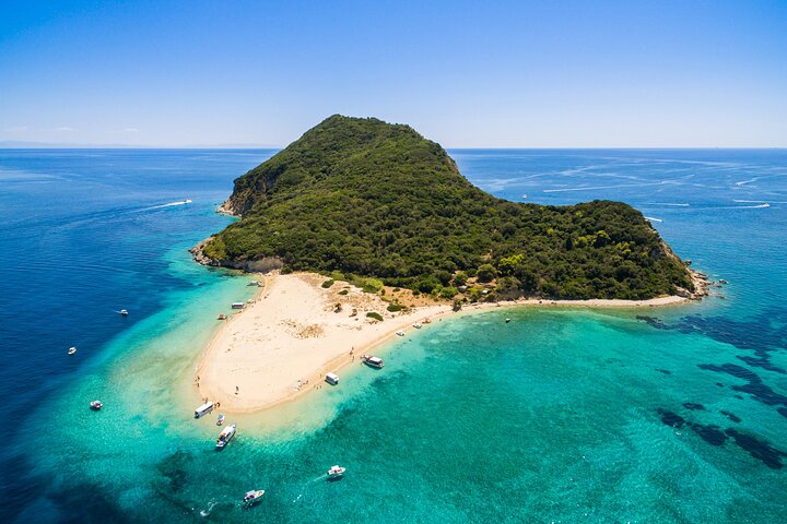 Zakynthos Halve dagtour en cruise Turtle Island en Keri Caves
