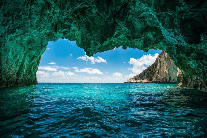 Zakynthos Halve dagtour en cruise Turtle Island en Keri Caves