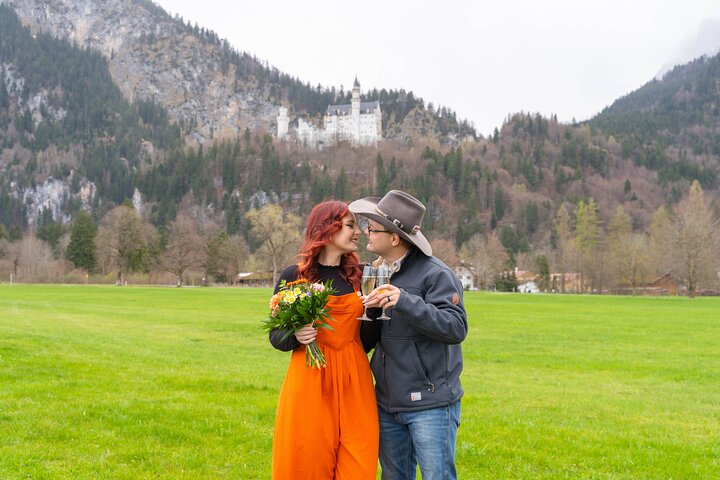 Sesión de fotos de pareja, boda y retratos en el Castillo de Neuschwanstein