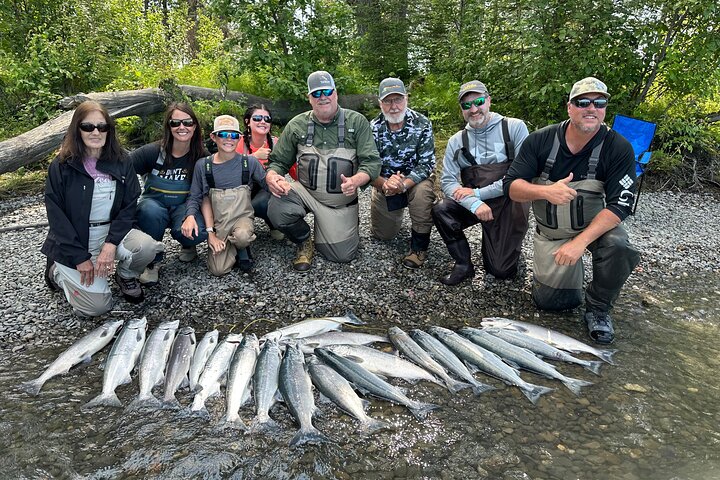 Mezza giornata di pesca al salmone in Alaska nella penisola di Kenai