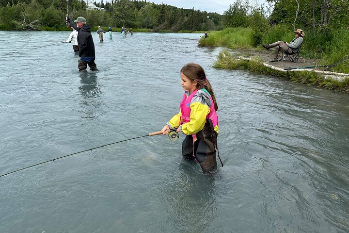 Mezza giornata di pesca al salmone in Alaska nella penisola di Kenai