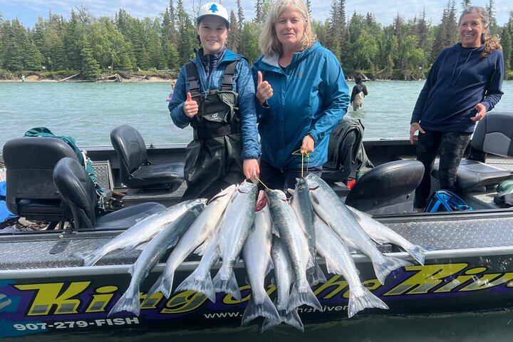 Mezza giornata di pesca al salmone in Alaska nella penisola di Kenai