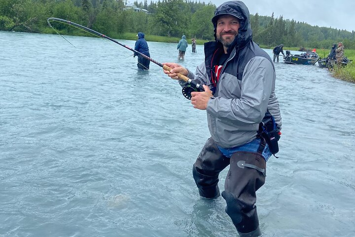 Mezza giornata di pesca al salmone in Alaska nella penisola di Kenai