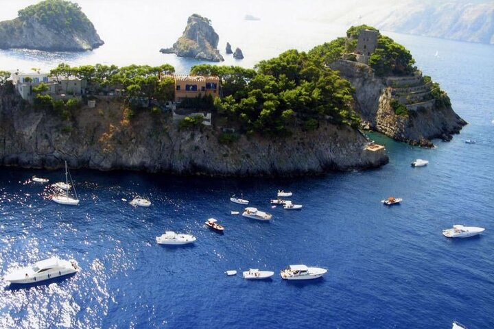 Da Sorrento : Positano & Costiera Amalfitana Tour in barca con pick up