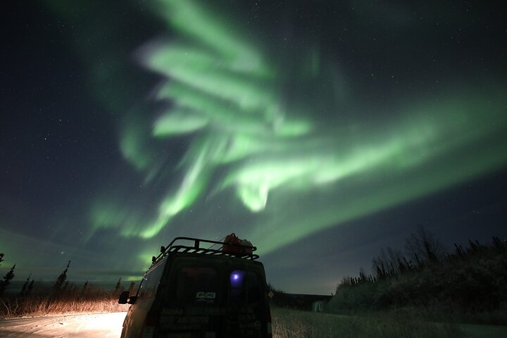 1-daagse gedeelde tour Poolcirkel en Aurora bekijken in Alaska