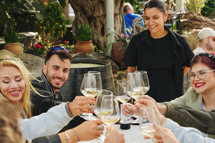 Santorini vinsmagning og premium frokost på det prisvindende vingård