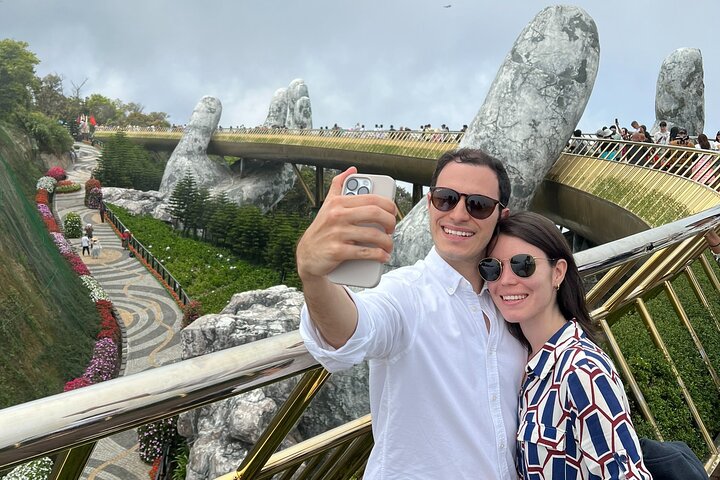 DA NANG Ba Na Hills, Golden Bridge och linbanor PRIVATTUR