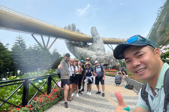 DA NANG Ba Na Hills, Golden Bridge och linbanor PRIVATTUR