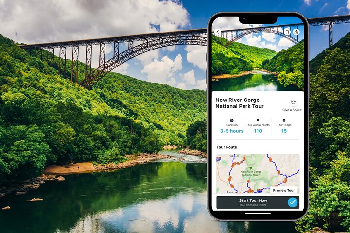 Tour audio guidato GPS autoguidato del New River Gorge National Park
