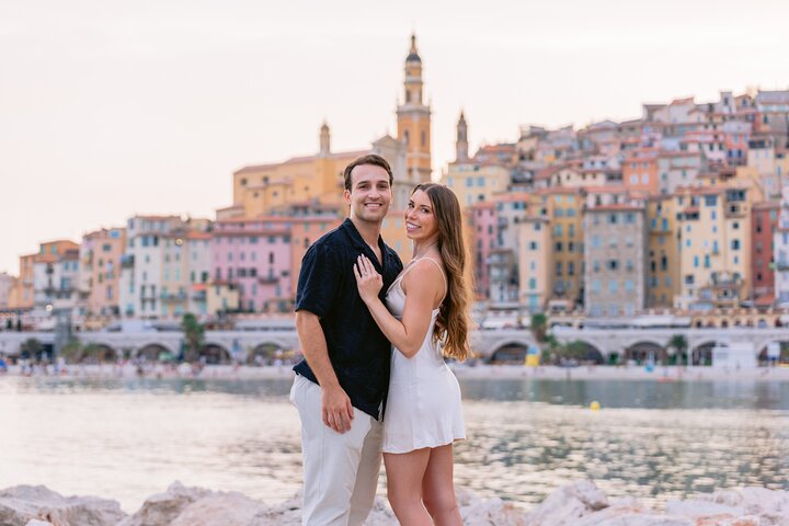 Sesión de fotos en Menton con un fotógrafo local galardonado