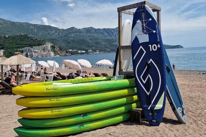Small group kayaking tour from Budva to Sveti Nikola island caves