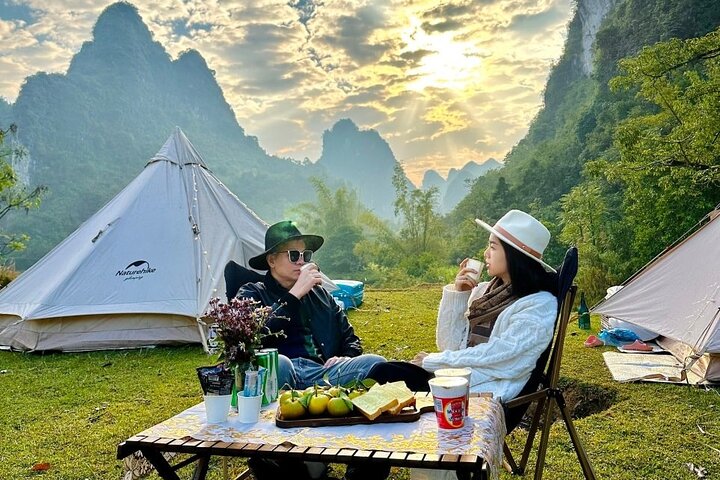 Heldagstur i Cao Bang Ban Gioc Waterfall Angel Eye Mountain