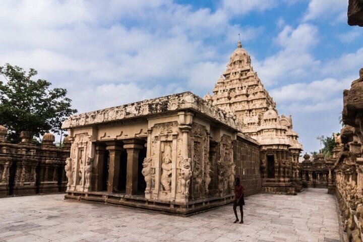 Von Pondicherry: Tagestour nach Mahabalipuram und Kanchipuram