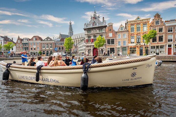 Crociera sul canale aperto di Haarlem con Guida Live (barca elettrica)