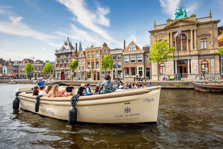 Crociera sul canale aperto di Haarlem con Guida Live (barca elettrica)