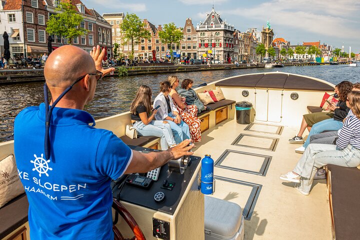 Crociera sul canale aperto di Haarlem con Guida Live (barca elettrica)