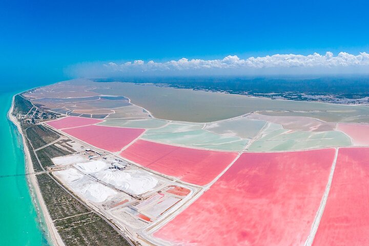 Las Coloradas, Río Lagartos en Playa Cancunito-tour vanuit Mérida