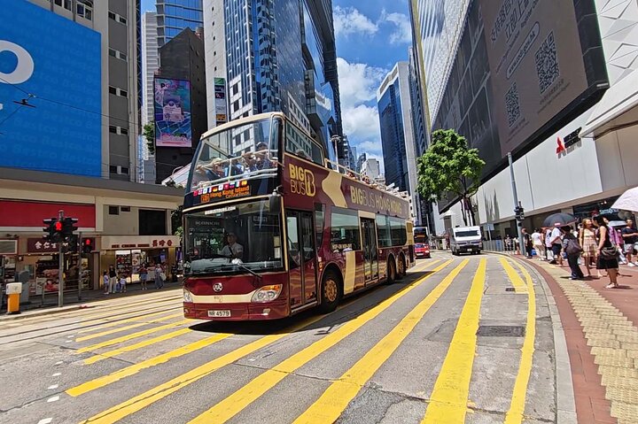 Excursion touristique à arrêts multiples Big Bus en bus à toit ouvert à Hong Kong