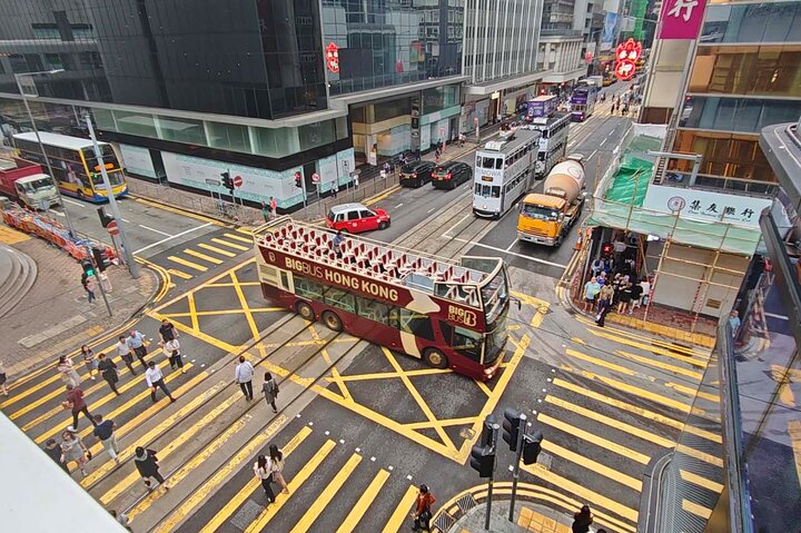 Excursion touristique à arrêts multiples Big Bus en bus à toit ouvert à Hong Kong