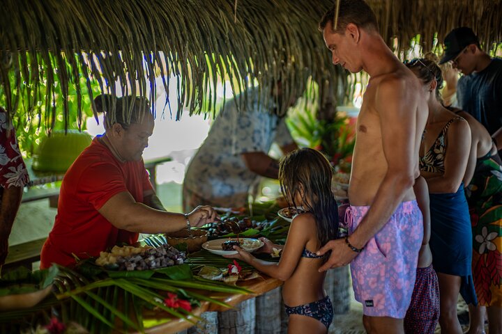 Hel dag i Bora Bora med lunsj på Motu Fanfan