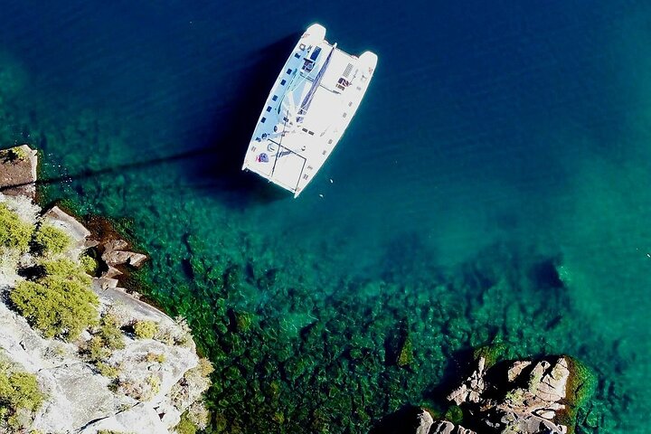 Vela de lujo - Tallados rupestres maoríes - Taupo Sailing Adventures