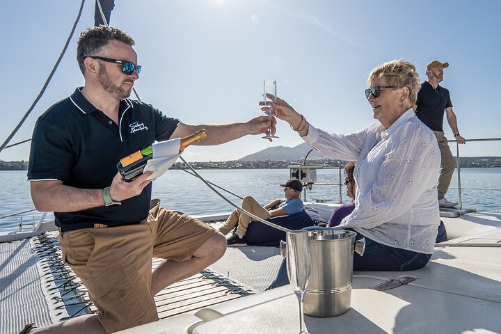 Vela de lujo - Tallados rupestres maoríes - Taupo Sailing Adventures
