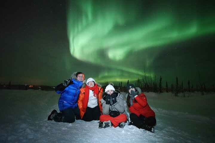 Aurora boreale (osservazione dell'aurora boreale) a caccia di fotografie a Fairbanks