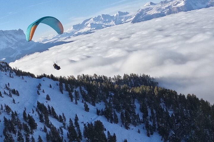 Privat paragliding tandemflyg Dolomiterna Alperna Kronplatz
