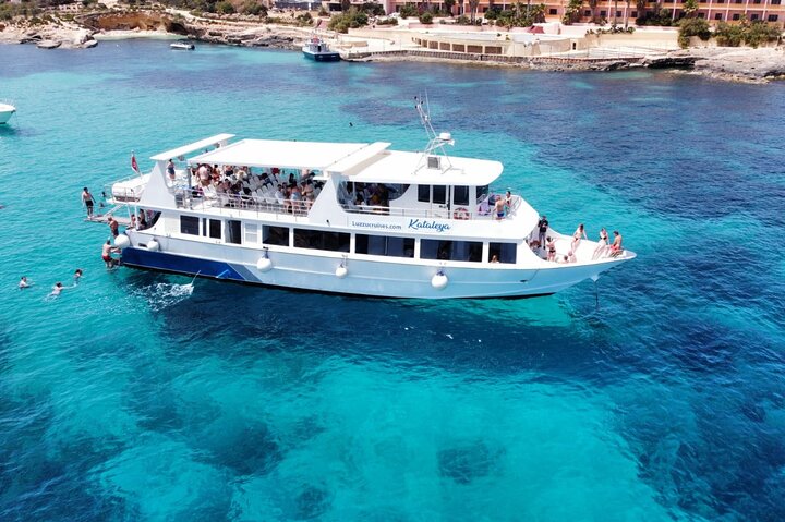 From Sliema: Comino Blue Lagoon, Crystal Lagoon & Sea Caves