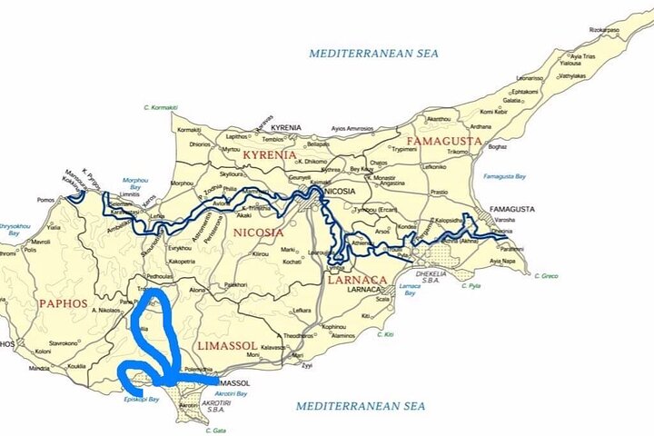 Tour tradicional y moderno por Chipre desde la terminal de cruceros Limassol