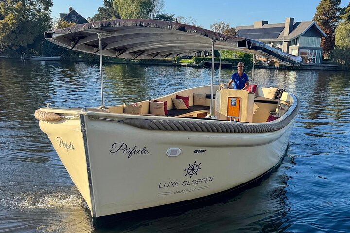 Crociera sul canale aperto di Haarlem con Guida Live (barca elettrica)