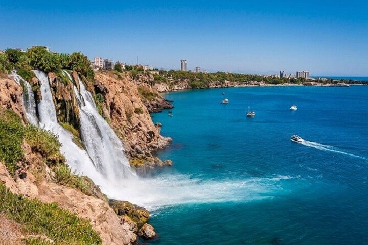 Belek / Antalya : Tour de ville avec cascades et excursion en bateau et téléphérique