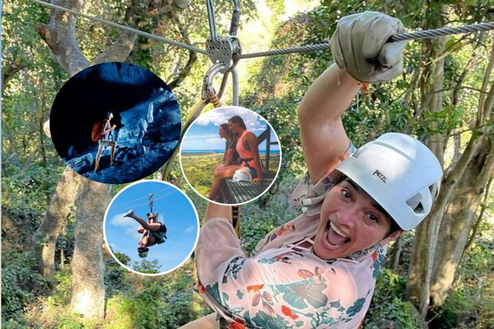 Största Zipline i södra Stillahavsområdet och Cave Exploration Coral Coast
