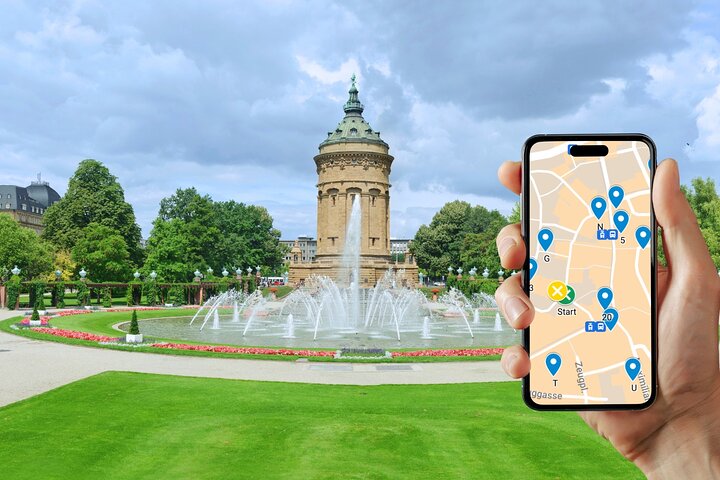 Självguidad rensningsjakt och stadsrally i Mannheim