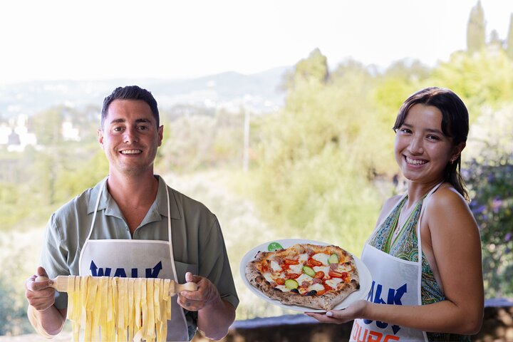 Aula de Pizza ou Massa com Sorvete em uma Fazenda Toscana em Florença