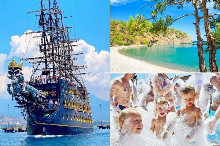 Antalya / Belek / Kemer : GONSTER Piraten Party Boot Mittagessen & Trinken