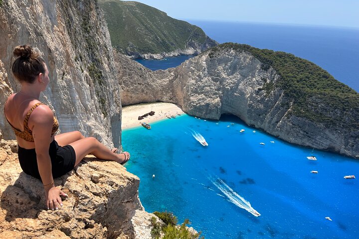 Zakynthos Shipwreck Beach med Blue Caves Land og Sea Tour