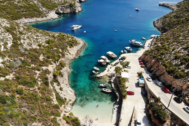 Zakynthos Shipwreck Beach med Blue Caves Land og Sea Tour