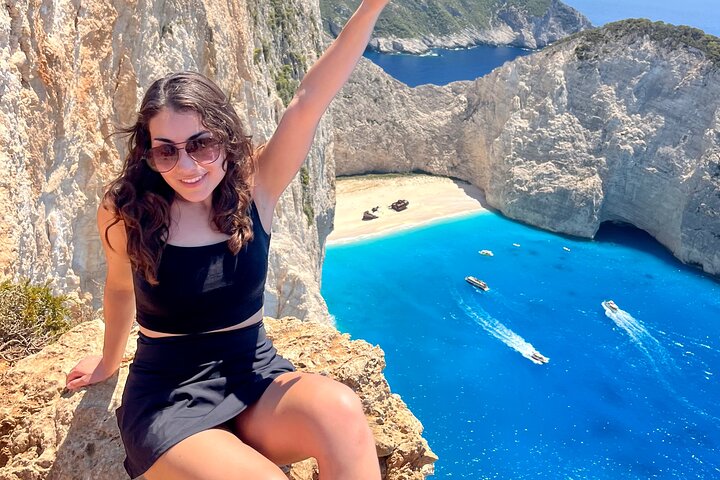 Zakynthos Shipwreck Beach med Blue Caves Land og Sea Tour