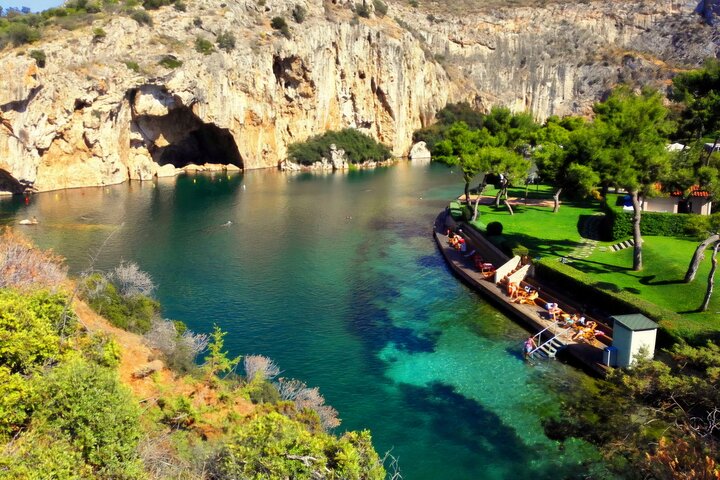 Lake Vouliagmeni Thermal Spa und Tempel von Poseidon Tour