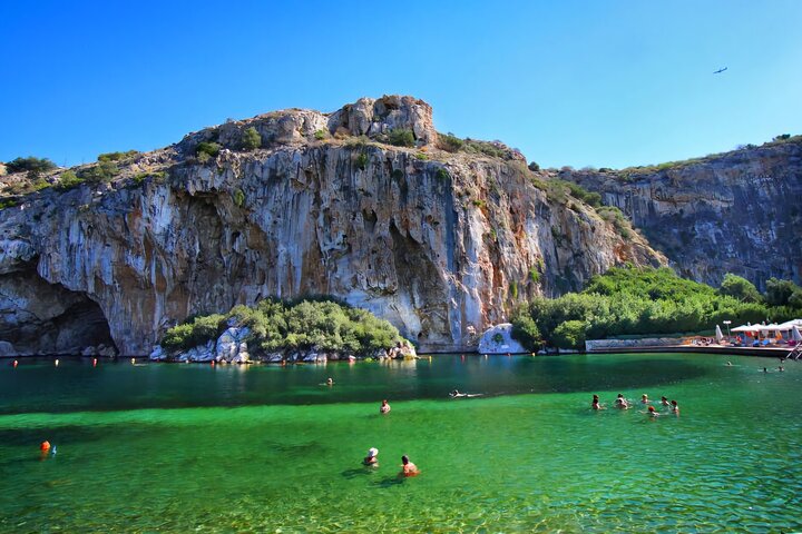 Lake Vouliagmeni Thermal Spa und Tempel von Poseidon Tour