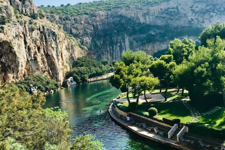Lake Vouliagmeni Thermal Spa und Tempel von Poseidon Tour