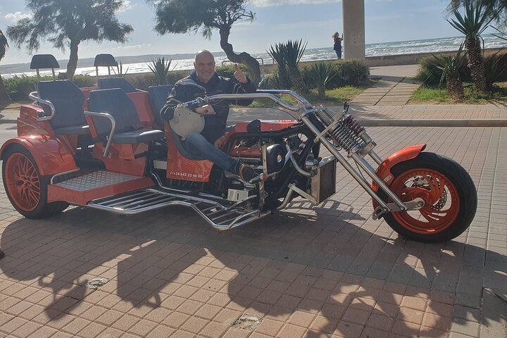 Tour in Super V8 Trike sui Monti Randa e sulla costa orientale min.2 max.4 Ospiti